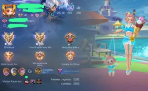 Conta Imortal Top BR com KOF do Paquito e da Karina. - Mobile Legends