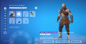 Conta Rara Fortnite | Pacote Kratos + Machado Leviatã + Lara