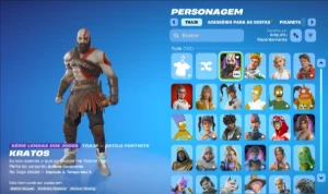 Conta Rara Fortnite | Pacote Kratos + Machado Leviatã + Lara