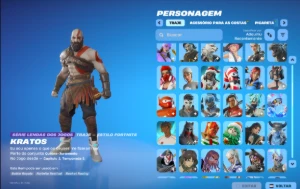 Conta Rara Fortnite | Pacote Kratos + Machado Leviatã + Lara