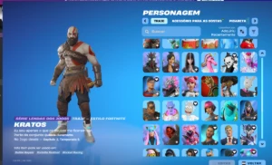 Conta Rara Fortnite | Pacote Kratos + Machado Leviatã + Lara