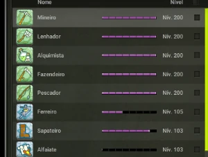 Conta 5 chars 200/ profissões +scrolados+6mk kamas-Dofus