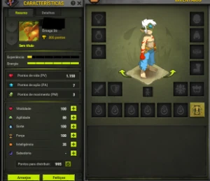 Conta 5 chars 200/ profissões +scrolados+6mk kamas-Dofus