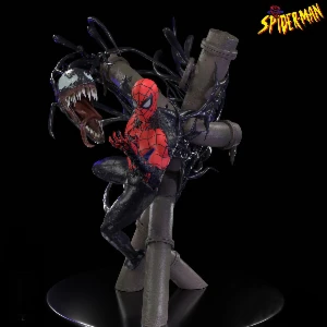 Spiderman vs Venom 3D STL - Others