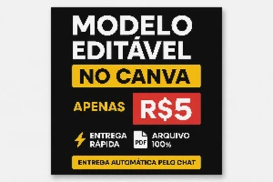 🎨 Modelo Editável no Canva — Só R$5 🚀 - Outros
