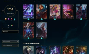 Prata 1 com 130 Champs e 124 Skins ( SUP / ADC ) - League of Legends LOL