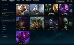 Prata 1 com 130 Champs e 124 Skins ( SUP / ADC ) - League of Legends LOL