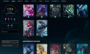 Prata 1 com 130 Champs e 124 Skins ( SUP / ADC ) - League of Legends LOL