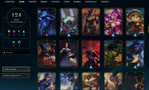 Prata 1 com 130 Champs e 124 Skins ( SUP / ADC ) - League of Legends LOL