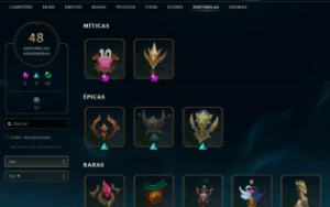 Conta LoL/MMR Mestre/Full Champs/Skins: 404/Ícones: 609 - League of Legends
