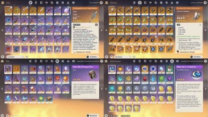 AR58 - C/ 15 Chars - 5⭐/ 5 Armas - 5⭐/ Shene+BIS/Ganyu+BIS - Genshin Impact
