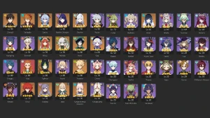 AR58 - C/ 15 Chars - 5⭐/ 5 Armas - 5⭐/ Shene+BIS/Ganyu+BIS - Genshin Impact
