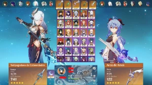 AR58 - C/ 15 Chars - 5⭐/ 5 Armas - 5⭐/ Shene+BIS/Ganyu+BIS - Genshin Impact