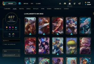 Conta League of Legends +487 skins LOL