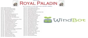 Scripts de Royal Paladin para WindBot (Bot de Tibia)