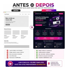 Pack 10 Mil Templates- Wordpress + Elementor - Atualizado - Sites, Lojas e Sistemas Prontos Sites e Scripts