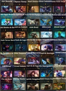 VENDO CONTA BORDA PLATINA 97 CAMPEÕES E 123 SKINS - League of Legends LOL