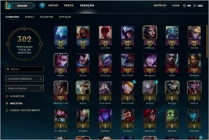 VENDO CONTA BORDA PLATINA 97 CAMPEÕES E 123 SKINS - League of Legends LOL