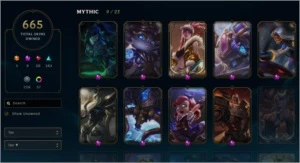 Conta de LOL com muitas skin LVL182 e 665 skins - League of Legends