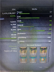 VENDO RP 590+ "ML 37" COM 15% DE LOYALTY + EK 267 FULL STORE - Tibia