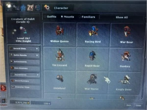 VENDO RP 590+ "ML 37" COM 15% DE LOYALTY + EK 267 FULL STORE - Tibia