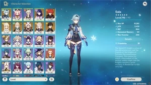 AR55, ITTO + CHIFRES, EULA + PINHOS, ZHONGLI, ALBEDO, RAIDEN - Genshin Impact