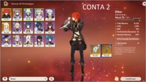VENDO 5 ⭐ DILUC + KEQING + LANÇA DE JADE + ORAÇÃO PERDIDA - Genshin Impact