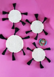 Kit Cafézinho em Crochê (4 Peças) - Artesanato e Personalizados