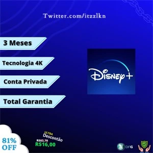 1 Conta Disney+  (3 Meses - Totalmente sua) - Assinaturas e Premium