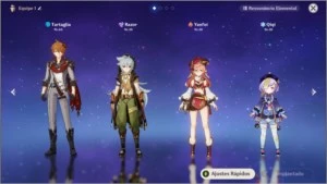 Ar 31 com Childe, Mona e Qiqi, com 27 dias de benção da lua - Genshin Impact