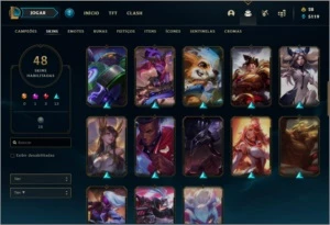 CONTA UNRANKED COM 48 SKINS E 91 CHAMPS - League of Legends LOL