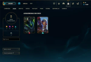 Ouro 4 com 40 Champs e 2 Skins - League of Legends LOL