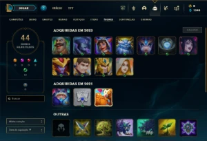 Ouro 4 com 40 Champs e 2 Skins - League of Legends LOL