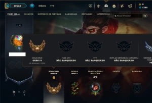 Ouro 4 com 40 Champs e 2 Skins - League of Legends LOL