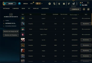 Mestre com 31 Champs e 1 Skin + 14 Fragmentos - League of Legends LOL