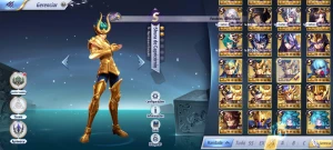 Conta mixer 7, pavilhão de skins 126, conta bem upada - Saint Seiya Awakening SSA