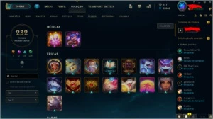 Conta LOL Tier Mestre, 213 Skins - League of Legends