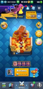 conta Clash Royale com emotes que não voltam mais!!