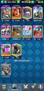 conta Clash Royale com emotes que não voltam mais!!