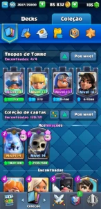conta Clash Royale com emotes que não voltam mais!!