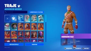 fortnite conta com varias skins funciona somente em pc
