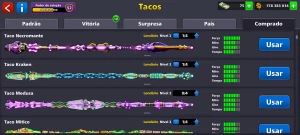 Conta 8 ball poll com 178milhões e 11 tacos lendários - 8 Ball Pool