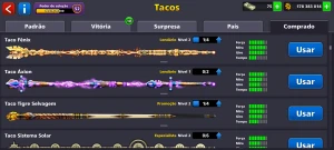 Conta 8 ball poll com 178milhões e 11 tacos lendários - 8 Ball Pool