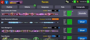 Conta 8 ball poll com 178milhões e 11 tacos lendários - 8 Ball Pool