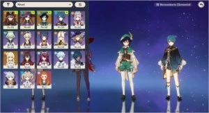 Conta AR 38 Hutao, Venti e Mona - Genshin Impact