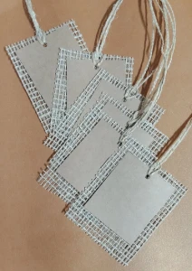 Kit Tag Kraft com Tela de Juta - 10 Unidades - Artesanato e Personalizados