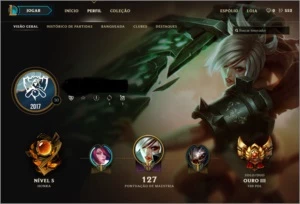 CONTA GOLD 3 MMR DE PLATINA 4 ! barato - League of Legends LOL