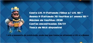 Clash Royale LVL 9 - Arena 9 - 6 Lendárias