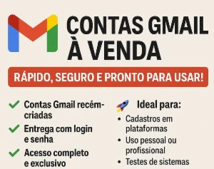 Contas Gmail à Venda – Rápido, Seguro e Pronto para Usar! - Outros