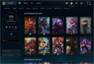 CONTA PLATINA 4 57 CHAMP 29 SKINS - League of Legends LOL